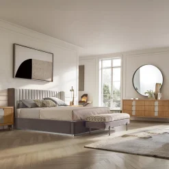 Comò Roma Marrone a 6 Cassetti con Base in Cromo*LCI_DECORA Online