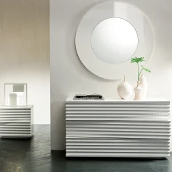 Comò Tiffany in legno di frassino laccato bianco opaco*Pacini & Cappellini Best