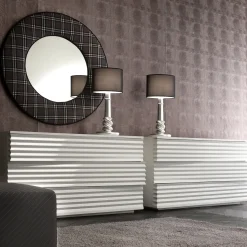 Comò Tiffany in legno di frassino laccato bianco opaco*Pacini & Cappellini Best