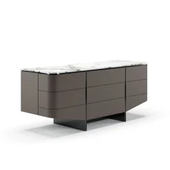 Comò Venere Grigio Scuro con Top in Marmo*Living Couture Online