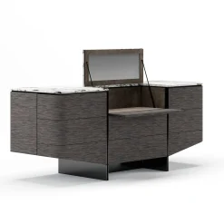 Comò Venere Grigio Scuro con Top in Marmo*Living Couture Online