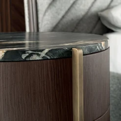 Comodino Adam ED/50 642 in Marmo Belvedere e Legno*Zanaboni New