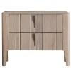 Comodino Domino a 2 cassetti in noce canaletto beige*Modesign Hot