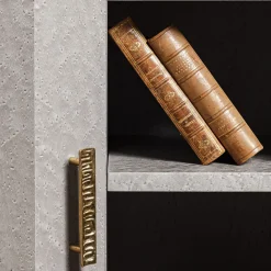 Comodino in acero ed eucalipto*Provasi Outlet