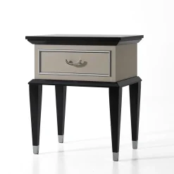 Comodino Penthouse Bianco e Nero*LCI_DECORA Outlet