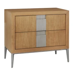 Comodino Roma a 2 cassetti in legno di ciliegio marrone*LCI_DECORA Discount