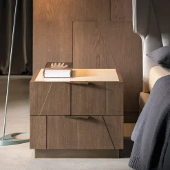 Comodino Slash con piano in vetro*Bamax Sale