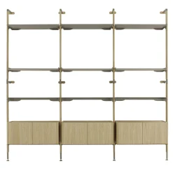 Composizione a parete in legno massello di rovere Galaxy*Morica Design Sale