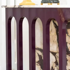 CONSOLE AD ARCO IN MARMO BRECCIA ONICIATA*CG Capelletti Outlet