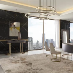 Console Diamond in legno di ardesia e metallo bronzato*Franco Bianchini Hot