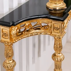 Console dorata e nera in stile Luigi XVI*CG Capelletti Clearance