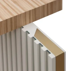 Console in frassino Palmaria e ottone*Lebanto Discount