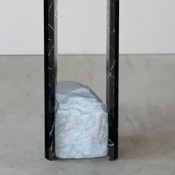 Console in marmo Marquina e Carrara bianco SSC103-4*Stone Stackers New