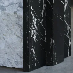 Console in marmo Marquina e Carrara bianco SSC103-4*Stone Stackers New