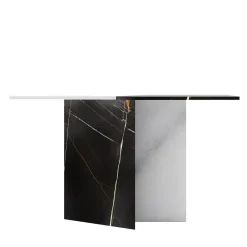 Console in marmo Zion Sahara Noir e Bianco T di Paolo Ciacci*L'Eccesso Outlet