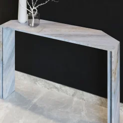 Console Innis in marmo azzurro con inserto in metallo*L'Eccesso Best