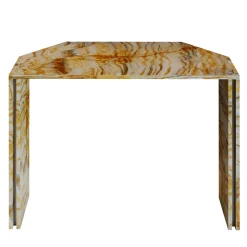 Console Innis in marmo oro con inserto in metallo*L'Eccesso Best