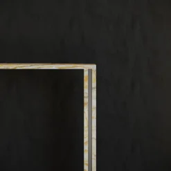 Console Innis in marmo oro con inserto in metallo*L'Eccesso Best