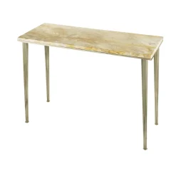 Console Novecento in Ottone e Marmo*Bronzetto Sale