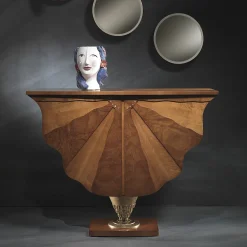 Consolle Ali di Farfalla in radica e noce*Carpanelli Discount