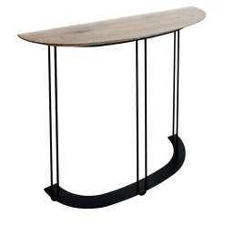 Consolle Aureola in legno di olmo crema e nero opaco*Garbarino Collections Online