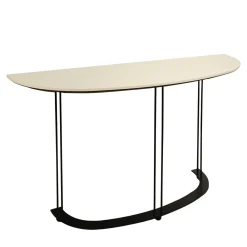 Consolle Aureola laccata crema e nera opaca*Garbarino Collections