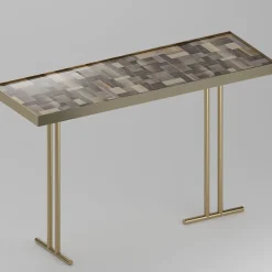 Consolle Camilla Wallpaper Fumo in Ceramica con Finitura Oro*mg12 by Monica Geronimi Sale