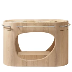 Consolle da bar con base in legno e piano in marmo Maris di Kelly Wearstler*Giobagnara Clearance