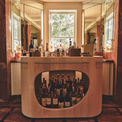 Consolle da bar con base in legno e piano in marmo Maris di Kelly Wearstler*Giobagnara Clearance