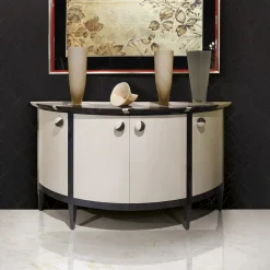 Consolle in legno laccato con piano in marmo a doppia tonalità*Ros Italia Interiors Hot