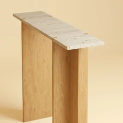 Consolle Maha in Travertino e Rovere*Lebanto Outlet