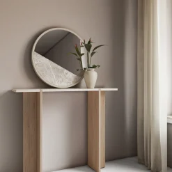 Consolle Maha in Travertino e Rovere*Lebanto Outlet