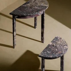 Consolle Piccola in Marmo Broccatello Viola Semicircolare Lord*Kreoo Online