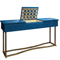 Consolle Sophia in Pelle Blu*Artèpura Clearance