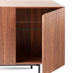 Credenza a 4 ante in noce Tiles*Barba Design
