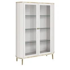 Credenza a 2 Ante in Vetro con Accenti Dorati*Morello Gianpaolo