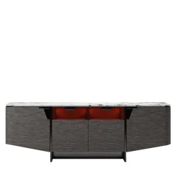 Credenza Bellatrix Nera con Barre a LED*Living Couture Discount