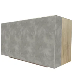 Credenza Boccadarno Otto a 4 ante in grigio di Meccani Studio*Meccani Design Best