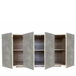 Credenza Boccadarno Otto a 4 ante in grigio di Meccani Studio*Meccani Design Best