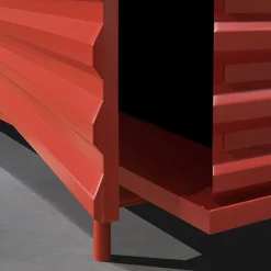 Credenza B-Side rosso fuoco a 4 ante in MDF*DLA Design Lab Best