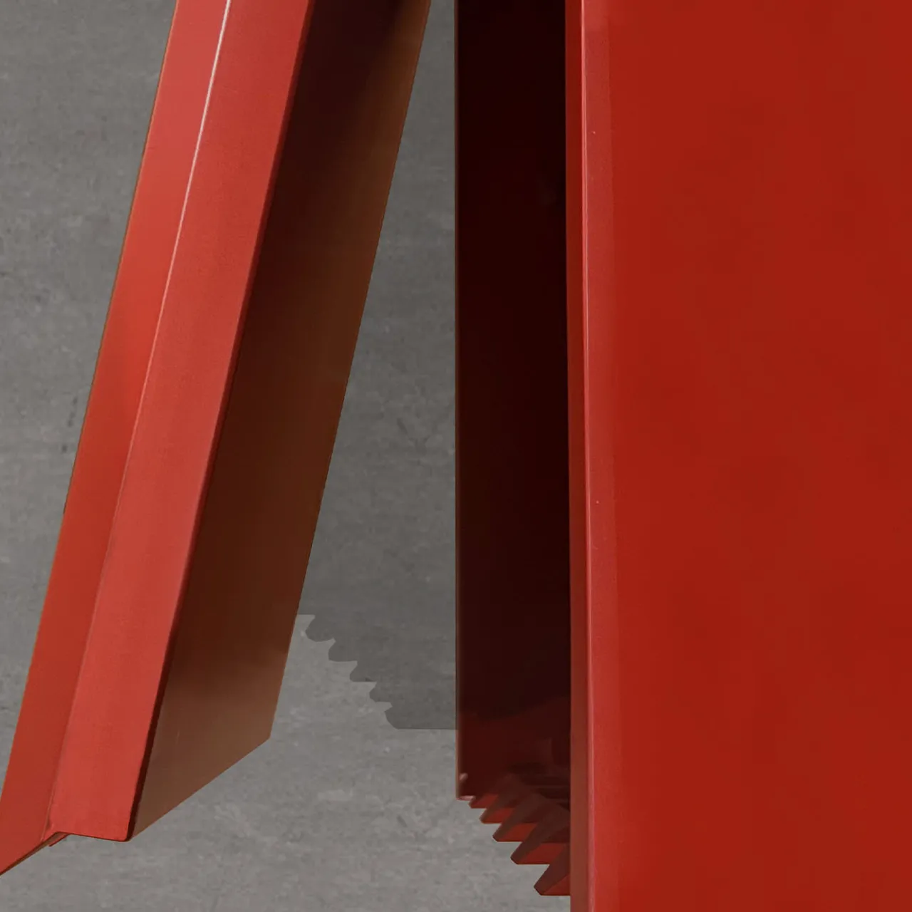 Credenza B-Side rosso fuoco a 4 ante in MDF*DLA Design Lab Best