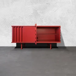 Credenza B-Side rosso fuoco a 2 ante in MDF*DLA Design Lab Outlet