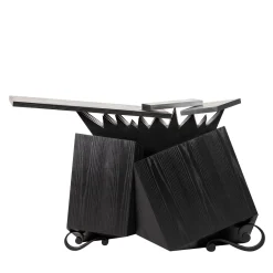 Credenza Conforme Al Plastico in Rovere Nero Laccato*Paolo Pallucco