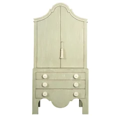 Credenza Ferrovia Verde con Decorazione Magnolia*Porte Italia Best