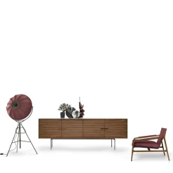 Credenza Galatea a 4 ante in noce rigato di Giuseppe Bavuso*Alivar New