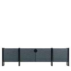 Credenza in legno con motivi blu chiaro di Tokyo*Barbarella Marchesi Hot