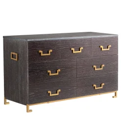 Credenza in legno e ottone di Michele Bonan*Chelini Outlet