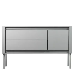 Credenza in Legno Laccato Grigio Opaco*Paolo Pallucco Clearance