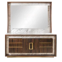 Credenza in marmo Arabescato Frame LF con specchio*Estro Collezioni Clearance