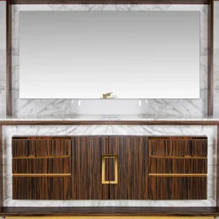 Credenza in marmo Arabescato Frame LF con specchio*Estro Collezioni Clearance